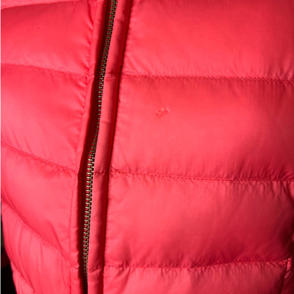Talbots Quilted Vest in Salmon Pink Full Zipper 90% Down Filling Size XS - Picture 2 of 6